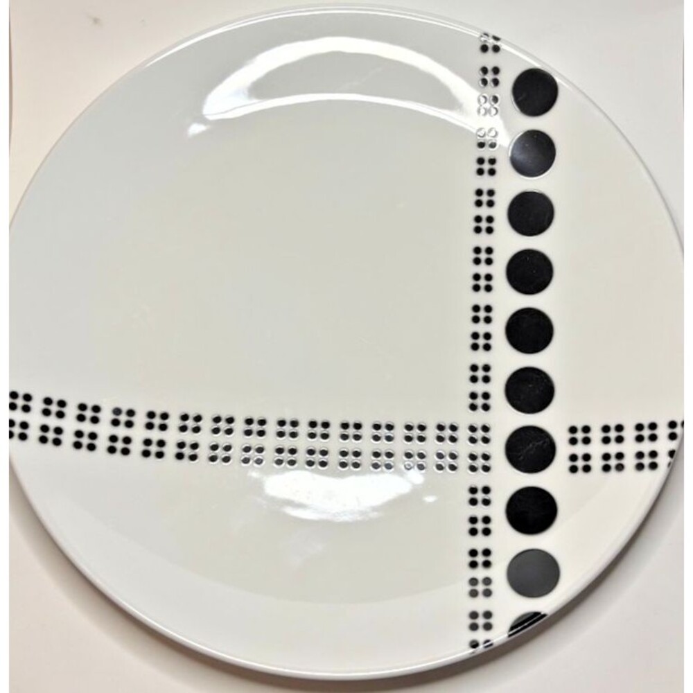 Studio Nova by Truck Dinner Plates Columbus Circle Black China 11” MINT COND